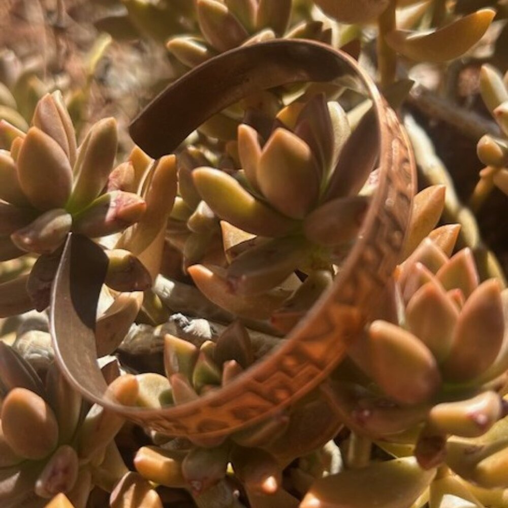 Solid Copper Thunderbird Embossed Cuff Bracelet - image 4